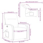 vidaXL Fauteuil inclinable de massage électrique Taupe Tissu