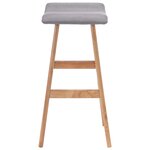 vidaXL Tabourets de bar lot de 2 gris clair tissu