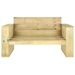 vidaXL Salon de jardin 4 Pièces Bois massif de pin imprégné