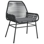 vidaXL Ensemble de salle à manger de jardin 7 pièces avec coussins noir poly rattan