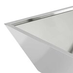 vidaXL Set de 5 Jardinières Bol de Jardin 50x50x15 cm en Acier Galvanisé