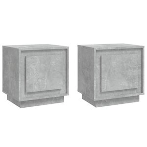 vidaXL Tables de chevet 2 Pièces gris béton 44x35x45 cm bois d'ingénierie