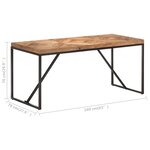 vidaXL Table à dîner 160x70x76 cm Bois massif d'acacia et de manguier