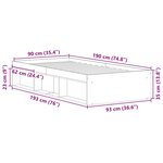 vidaXL Cadre de lit sans matelas blanc 90x190 cm
