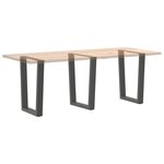 vidaXL Pieds de table à manger en V 3 pièces Anthracite 70 x (72-73 3) cm Acier