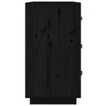 vidaXL Buffet Noir 80x40x75 cm Bois massif de pin