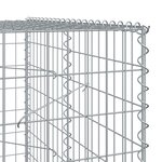 vidaXL Panier gabion avec couvercle 1150x100x200 cm fer galvanisé