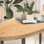 vidaXL Dessus de table 140x60x4 cm bois de chêne massif ovale