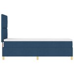 vidaXL Lit à ressorts avec tête de lit Bleu 80 x 200 cm tissu