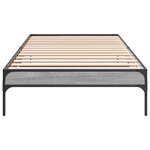 vidaXL Cadre de lit sans matelas sonoma gris 75x190 cm