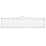 vidaXL Paniers à gabions arqués 8 Pièces 400x30x80/100 cm Fer galvanisé