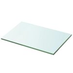 vidaXL Panneaux d'étagère 2 Pièces Verre Transparent 30 x 15 cm