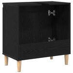 vidaXL Armoire d'évier Chêne noir 58 x 33 x 60 cm Bois d'ingénierie