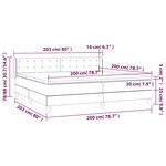 vidaXL Sommier à lattes de lit et matelas Bleu foncé 200x200cm Velours
