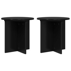 vidaXL Support de Plante 2 pièces Noir 40 x 40 x 40 cm
