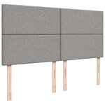 VidaXL Cadre de lit ottoman et matelas gris clair 180x200 cm tissu