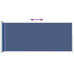vidaXL Auvent latéral rétractable de patio 180x500 cm Bleu