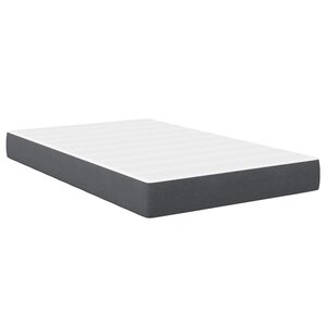 vidaXL Matelas de Lit avec matelas Gris 120 x 200 cm tissu