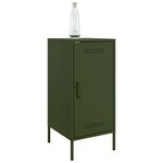 vidaXL Buffets 2 Pièces vert olive 36x39x79 cm acier