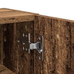 vidaXL Meuble de salle de bain avec porte-rouleau vieux bois
