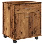 vidaXL Armoire à roulettes vieux bois 45x38x54 cm bois d'ingénierie