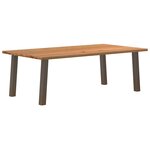 vidaXL Table à manger marron clair bois de chêne massif rectangulaire