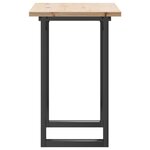 vidaXL Table à manger cadre en O 80x50x75 5cm bois de pin massif acier