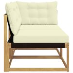 vidaXL Ensemble de canapés d'extérieur Bois d'Acacia Massif Blanc