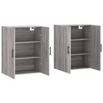 vidaXL Armoires murales 2 Pièces sonoma gris 69 5x34x90 cm