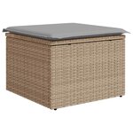 vidaXL Ensemble de salle à manger pour jardin 6 Pièces Beige  Gris