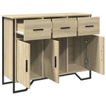 vidaXL Buffet chêne sonoma 97x32 5x74 5 cm bois d'ingénierie