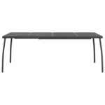 vidaXL Ensemble à manger de jardin 9 Pièces anthracite métal maille
