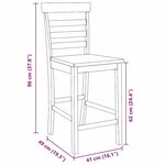 VidaXL Tabourets de bar 2 Pièces blanc bois massif d'hévéa