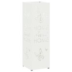 vidaXL Porte-parapluies Blanc Métal Moyen Motifs décoratifs