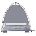 vidaXL Tente de plage 2 personnes gris libération rapide imperméable