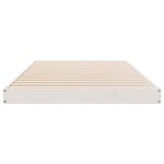 vidaXL Cadre de lit surélevé Blanc 213.5 x 104 x 9 cm Pin massif