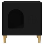 vidaXL Maison pour chat Noir 51 x 30 x 52 cm Bois d'ingénierie