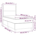 vidaXL Sommier à lattes de lit avec matelas Marron foncé 90x200 cm