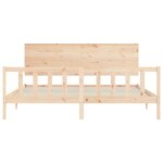 vidaXL Cadre de lit sans matelas 200x200 cm bois massif de pin