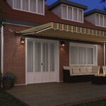 vidaXL Auvent Rétractable avec Vert et jaune 600 × 300 cm tissu