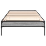 vidaXL Cadre de lit sans matelas sonoma gris 90x190 cm