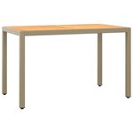 vidaXL Meubles à dîner de jardin et coussins 5 Pièces Poly rotin Beige