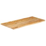 vidaXL Dessus de table à bord vivant 100x60x2 5cm bois massif manguier