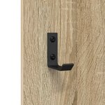 vidaXL Porte-manteau mural avec stockage avec miroir Chêne sonoma 96 x 1 5 x 90 cm
