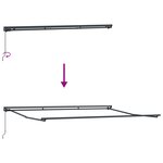 vidaXL Auvent Rétractable Rouge bordeaux 450x300 cm