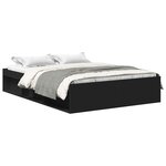 vidaXL Cadre de lit sans matelas noir 120x190 cm