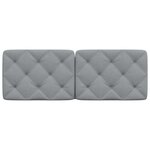 vidaXL Coussin de tête de lit gris clair 120 cm tissu