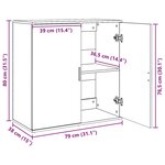 vidaXL Buffets 2 Pièces chêne sonoma 79x38x80 cm bois d'ingénierie
