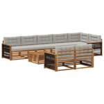 vidaXL Ensemble de canapés d'extérieur 9 pc