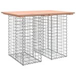 vidaXL Table de jardin Gabion Design 100x70x72 cm Bois massif Douglas